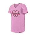 thumbnail image 2 of Girl's Youth New Era  Pink Pittsburgh Penguins Flip Sequin V-Neck T-Shirt, 2 of 6