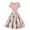 Pink, variant on Jacenvly New Maxi Dresses for Women 2024 Women'S Vintage Print Hem Dress Short Sleeve V-Neck Knee-High Dress Satiny Soft Casual Flowy Dresses for Women Pink