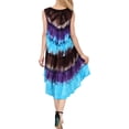 thumbnail image 3 of HAPPY BAY Women's Summer Relaxed Maternity House Wear Dresses L-XL Cobalt, Tie Dye, 3 of 3