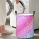 thumbnail image 5 of Fotbe Fun Rainbow Pink Cesto de Ropa con Asas, Cesto Impermeable de Gran Capacidad, Bolsa de Lavado para Dormitorio, Cesto de Ropa con Ruedas y Asas-Small, 5 of 6