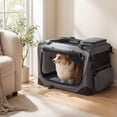 thumbnail image 2 of Gymax 24'' Collapsible Soft Dog CratePortable Dog Travel Crate w/Mesh Windows 3 Doors, 2 of 10
