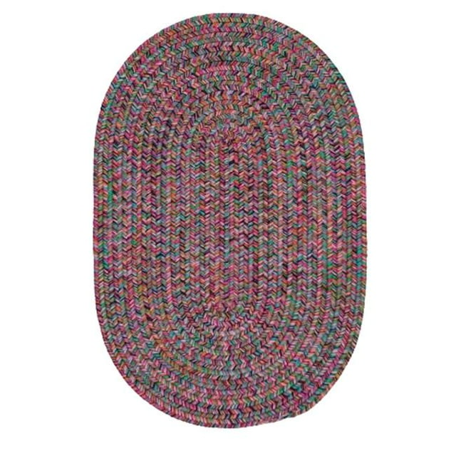 Colonial Mills Rug KC77R060X096 5 x 8 ft. Kicks Cove Oval Braided Rug Jewel