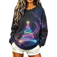 thumbnail image 4 of Zormilly Christmas Sweatshirts for Women Fleece Long Sleeve Crewneck Oversized Sweatshirt Printed Casual Pullover, S-2XL, 4 of 7
