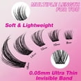 thumbnail image 6 of VEYESBEAUTY Siren Lash Clusters 168pcs, Dense Voluminous Individual Lashes with Invisible Band, Flase Eyelashes Reusable up to 7 Days Lash Kit, 6 of 9