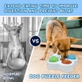 thumbnail image 3 of Bola interactiva para tratar cachorros y perros, cuenco alimentador lento, dispensador de comida para perros no tóxico, juego educativo de entrenamiento IQ divertido lento, 3 of 5