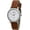 Coffee, variant on Collections Womens 34mm Case Classic Designed Stitched Designed Leather Ladies Two Piece Strap Wrist Watch