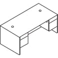 thumbnail image 4 of HON H10573.NN 10500 Series 60 in. x 30 in. x 29.5 in. Double 3/4-Height Pedestal Desk Left and Right Box/File - Mahogany, 4 of 6