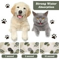 thumbnail image 2 of Dog Food Mats for Floors Waterproof, Dog Cat Water Bowl Mats Pet Feeding Absorbent Mat Dog Cat Pet Placemats for Food and Water Bohemia Tropical Leaves 16 * 24 inch, 2 of 6