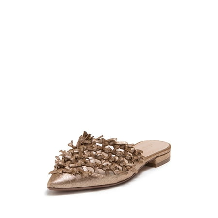 

Cecelia New York Nox Mule Gold Metallic Sparkle Pointed Toe Flats Slide Sandals (Gold Metallic Sparkle 7)