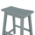 thumbnail image 4 of EUROCO 23.6" 2PC Acacia Wood Dining Stools, Counter Height Stools Kitchen for Kitchen, Dining room, Small Places, Gray, 4 of 8