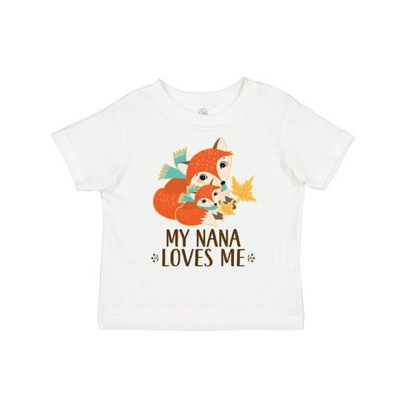 Inktastic My Nana Loves Me Grandchild Cute Fox Boys or Girls Toddler T-Shirt