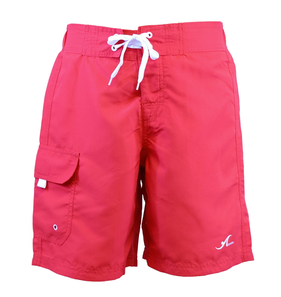 Adoretex Women's Solid Board Shorts Swimsuit (FB007) Red XXXLarge