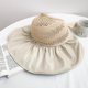 thumbnail image 3 of Sombrero de visera para mujer de ala ancha, sombrero de playa de verano, plegable, protección UV UPF 50+, sombrero de sol con agujero para cola de caballo, 3 of 4