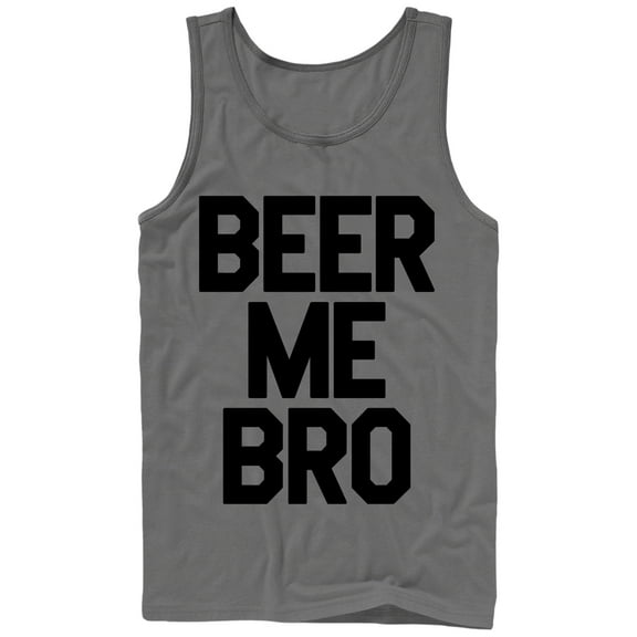 Men's CHIN UP Me Bro Tank Top Charcoal Medium
