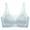 Blue, variant on Women's Front Side Buckle Lace Edge Without Steel Ring Movement Gathering Adjustment Yoga Sleep Large Bra Womens Push Up Bras