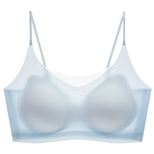 Gibobby Sujetador grande para dormir con hebilla lateral frontal para mujer, sin movimiento de anillo de, ajuste de reunión sin Brasier sin varillas para mujer(Azul,G)