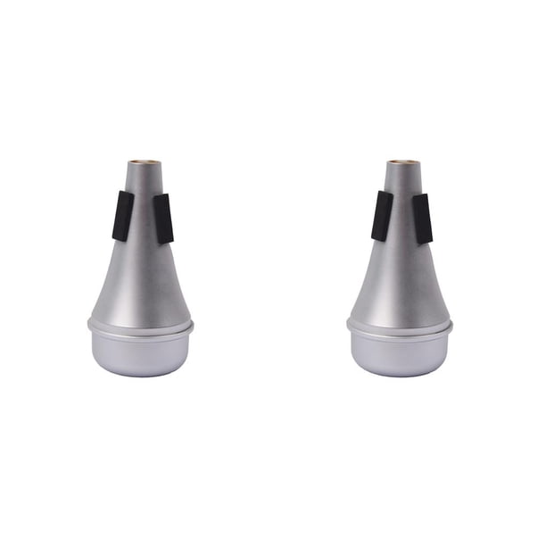 Eigraketly Silenciador de saxofón, accesorios prácticos para instrumentos de instalación, silenciador de trompeta para principiantes, amortiguador de Plata 2piezas Eigraketly CBP499242