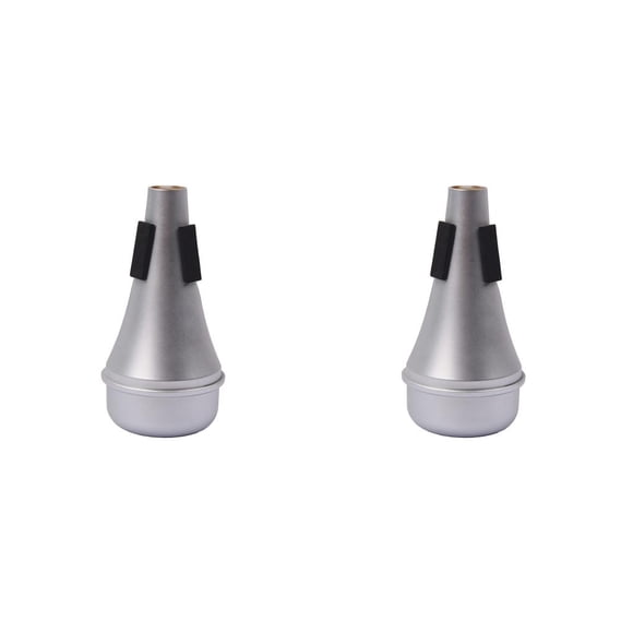 Eigraketly Silenciador de saxofón, accesorios prácticos para instrumentos de instalación, silenciador de trompeta para principiantes, amortiguador de Plata 2piezas Eigraketly CBP499242