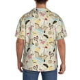 thumbnail image 3 of Lsque pirate with sailing Print Men's Cuban Collar Short Sleeve Shirt Summer Beachwear Casual Button Down Fashionable Vacation Leisure Shirt-4X-Large, 3 of 5