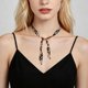 thumbnail image 2 of Ofertas Únicas 1 Pcs Collarbone Necklace Leopardo Impresión Beige Marrón, 2 of 5