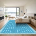thumbnail image 3 of ODIKA 2'x3' Machine Washable Non-Slip Area Rug, Geometric Blue High Traffic Rug, Blue, 1050066, 3 of 7