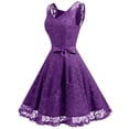 thumbnail image 2 of Market In The Box Women Floral Lace V Neck Sleeveless Bridemaid Party Dress, 2 of 7