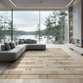 thumbnail image 2 of ODIKA 6'x9' Beige Cream Bleached Oak Geometric Washable Area Rug Modern Blocks with Subtle Elegance Non-Slip, Easy Care, for Family Room, Living Mater Bedroom, 2 of 7