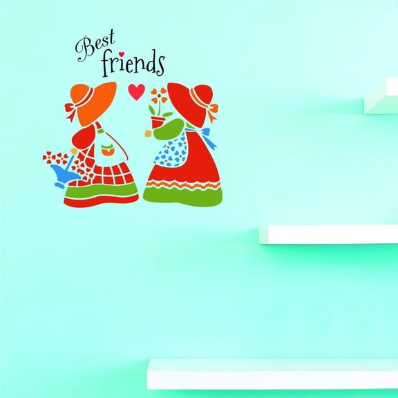 Custom Decals Best Friends Wall Art Size: 20 X 20 Inches Color: Multi