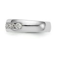 thumbnail image 3 of 14K White Gold Ring Band Wedding Diamond Round 7-Stone Channel , Size 9, 3 of 6