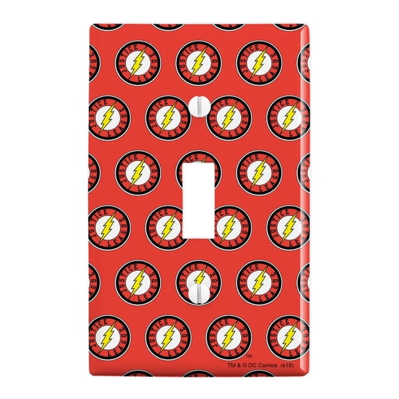 Justice League The Flash Athletic Logo Plastic Wall Decor Toggle Light Switch Plate Cover