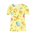 thumbnail image 5 of Gamivast Easter Graphic Tees for Women Watercolor Egg Print Short Sleeve Tops Crew Neck Summer Tops Pastel Holiday Shirts Casual Daily Outfits, 5 of 6