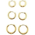 thumbnail image 1 of Pendientes de aro Pendientes de aro de acero inoxidable quirúrgico 8 mm 10 mm 12 mm Cartílago Helix Sleeper Pendiente para hombres, mujeres, niñas y niños Ormromra LRWJ184-2, 1 of 4