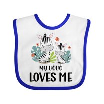 Inktastic Zebra My Vovo Loves Me Boys or Girls Baby Bib