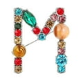 thumbnail image 2 of EGNMCR Room Decor Home Decor Nice Letter Brooch And Nice Colored Diamond Turquoise Brooch Letter brooch, 2 of 2
