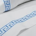 thumbnail image 3 of 100% Combed Cotton 400 Thread Count Embroidered Sheet Set (Twin,light blue), 3 of 3