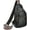 Black, variant on Women's Vegan Leather Sling Bag Packs Small Zipper Crossbody Chest Backpacks