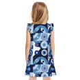 thumbnail image 6 of Lafuoo Evil Eye Pattern Girls' Small Flying Sleeve Nightdress, Suitable for Girls' Round Neck Pajamas and Robes-Large, 6 of 8