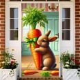 thumbnail image 4 of YWIYIUD 1PC Happy Easter Door Cover Easter Decorations, 71x35 Inch Easter Rabbit Eggs Door Banner Welcome Easter Banner Spring Theme Rabbit Door for Front Door Wall Indoor Outdoor Home Decor, 4 of 7