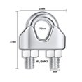 thumbnail image 2 of 20 Pieces M5 Steel Cable Tie 304 Stainless Steel Cable Tie U Bolt Wire Cable Clip for 5mm Steel Wire Rope Rope, 2 of 5