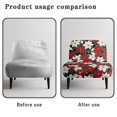 thumbnail image 6 of HELLHERO Poinsettia Elastic Bottom Armless Accent Chair Protector with Friendly for Pets, Stain Protection Armless Accent Chair Cover, 6 of 8
