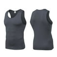 thumbnail image 4 of Blczomt Plain Sleeveless Shirt Men Workout Summer Tank Tops Gray Undershirt Solid Tank Shirts, 4 of 4