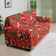 thumbnail image 3 of XYZCANDO Santa Claus Tree Sofa Slipcover Cartoon 1-Piece Couch Cover High Stretch Furniture Protection for Loveseat in Living Room for Kids, Pets, 3 of 6