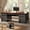 Black & Brown, variant on SEDETA 67" Executive Desk with 4 Drawers, Storage Cabinet & Power Outlet, Wood Home Office Computer Desk with File Drawer, Large Writing Study Workstation with Charging Station, Black