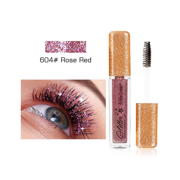 SDJMa Glitter Mascara Shiny Diamond Mascara, Shinny Colored Glitter Mascara, Smudge Proof Eyelash Mascara for Stage Party Wedding and Music Festival