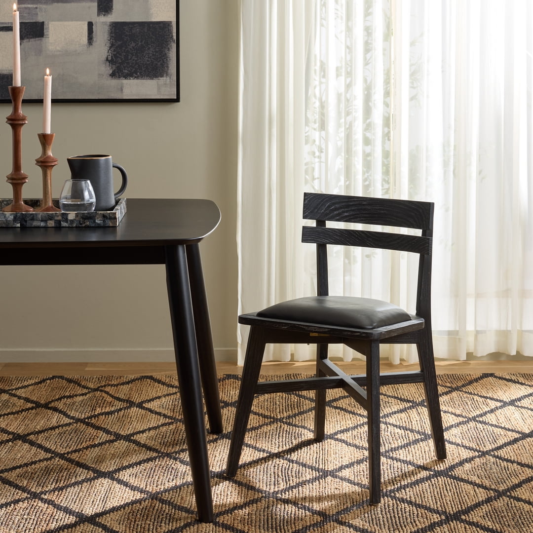 Safavieh Casper Wood Dining Chair, Black Wash/Black