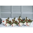 thumbnail image 6 of Ambesonne Christmas Throw Pillow Cover 4 Pack, Ornament and Pine, 20", Green Red, 6 of 6