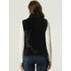 thumbnail image 3 of Chaleco Esponjoso para Mujer Abrigo de Piel Sintética sin Mangas con Cuello Alto Negro L, 3 of 6