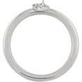 thumbnail image 3 of Diamond Sterling Silver Dangle Heart Ring, 3 of 7