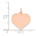 thumbnail image 4 of 14K Rose Gold Charm Pendant 19 mm 17 Heart Disc, 4 of 4