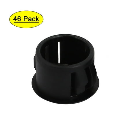 

Unique Bargains 46pcs SKT-13 13mm Dia Plastic Snap in Type Locking Hole Button Cover Black